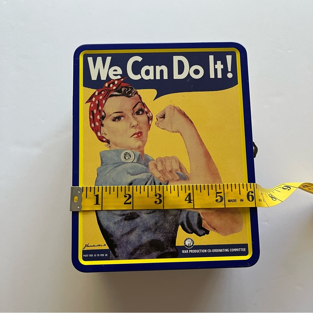 Rosie The Riveter Vintage We Can Do It American Classic World War II Lunch Box - Picture 7 of 12